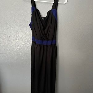 TORRID Black with blue tie cocktail dress
